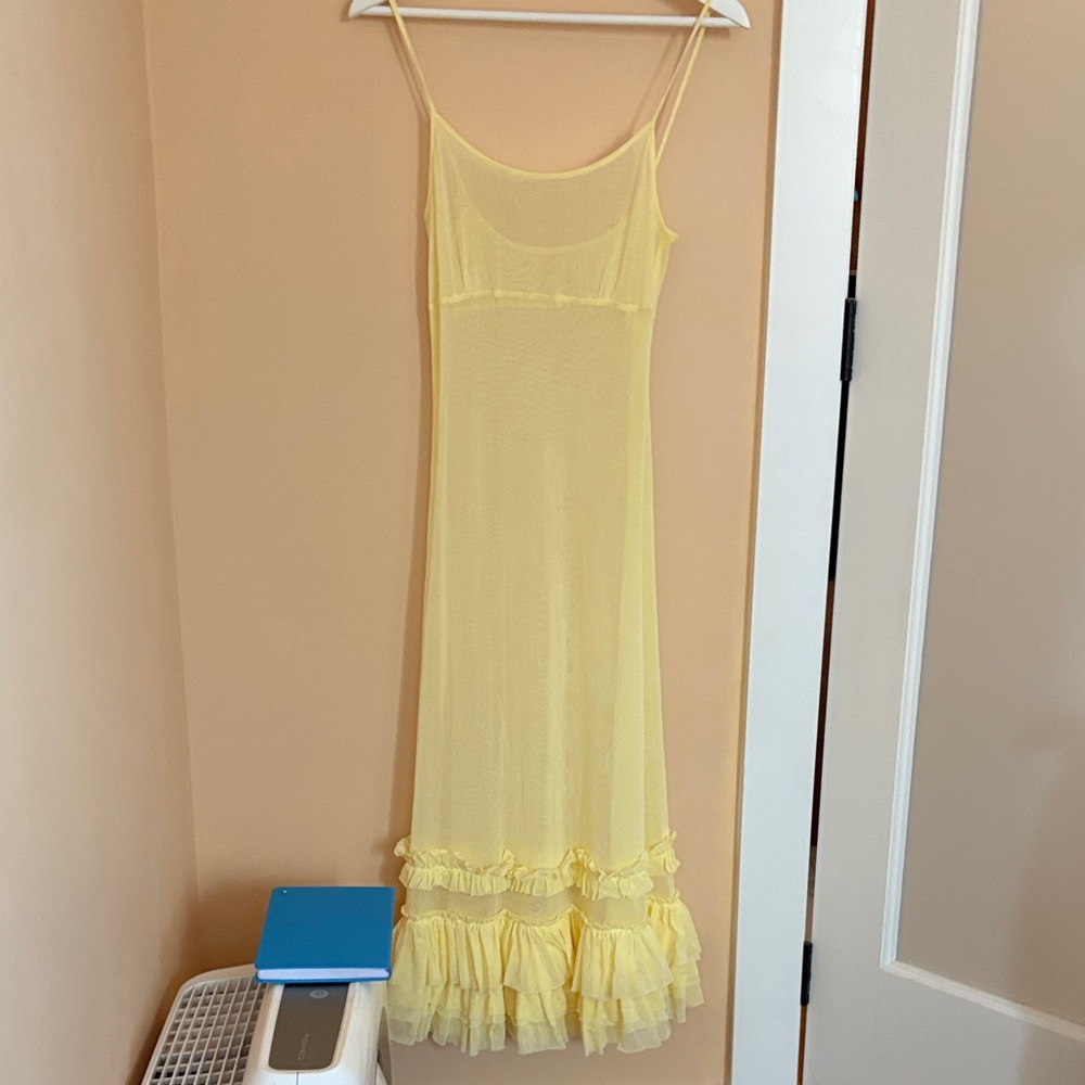 Hai sheer yellow dress